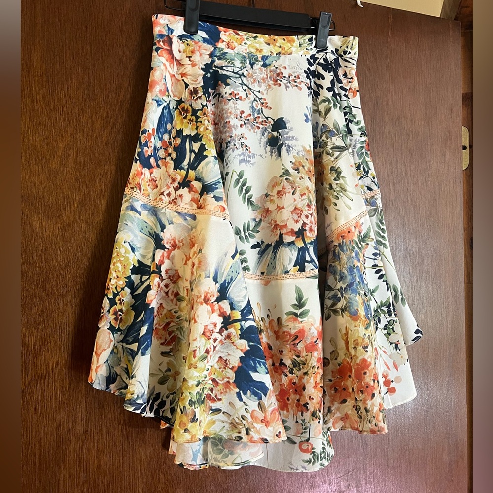 Anthropologie Ranna Gill Floral Skirt